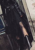 Fashion Black Tulle Asymmetrical A Line Fall Skirt
