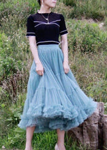 Load image into Gallery viewer, Fashion Blue Patchwork Circle Cute pleated dress Fall Skirt