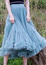 Load image into Gallery viewer, Fashion Blue Patchwork Circle Cute pleated dress Fall Skirt