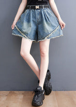 Load image into Gallery viewer, Fashion Blue Patchwork High Waist Denim Shorts Summer