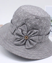 Load image into Gallery viewer, Fashion Blue Print Patchwork Bow Bucket Hat