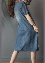 Load image into Gallery viewer, Fashion Denim V Neck side open Dress Summer