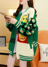 Load image into Gallery viewer, Fashion Green Oversized Patchwork Jacquard Knit Cardigans Spring