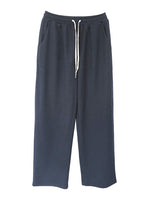 Fashion Navy Oversized Spandex Straight Pants Fall