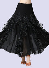 Load image into Gallery viewer, Fashion Purple Wrinkled Tulle Patchwork Sequins Cotton Skirts Summer