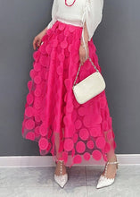Load image into Gallery viewer, Fashion Red Elastic Waist Tulle A Line Skirt Spring