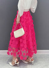Load image into Gallery viewer, Fashion Red Elastic Waist Tulle A Line Skirt Spring