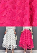 Load image into Gallery viewer, Fashion Red Elastic Waist Tulle A Line Skirt Spring