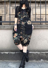 Load image into Gallery viewer, Fashion Slash Neck Print Patchwork Button Denim Jumpsuit Spring
