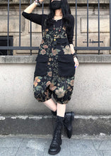 Load image into Gallery viewer, Fashion Slash Neck Print Patchwork Button Denim Jumpsuit Spring
