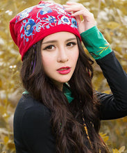 Load image into Gallery viewer, Fashion Yellow Embroideried Cotton Bonnie Hat