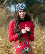 Load image into Gallery viewer, Fashion Yellow Embroideried Cotton Bonnie Hat