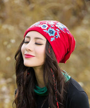 Load image into Gallery viewer, Fashion Yellow Embroideried Cotton Bonnie Hat