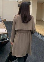 Load image into Gallery viewer, Fine Coffee Cinched Oversized Spandex Coat Fall