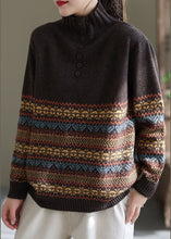 Load image into Gallery viewer, Fine Chocolate Turtle Neck thick Knit top Winter