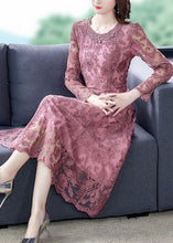 Load image into Gallery viewer, Fine Pink Embroideried Patchwork Lace Holiday Dresses Spring