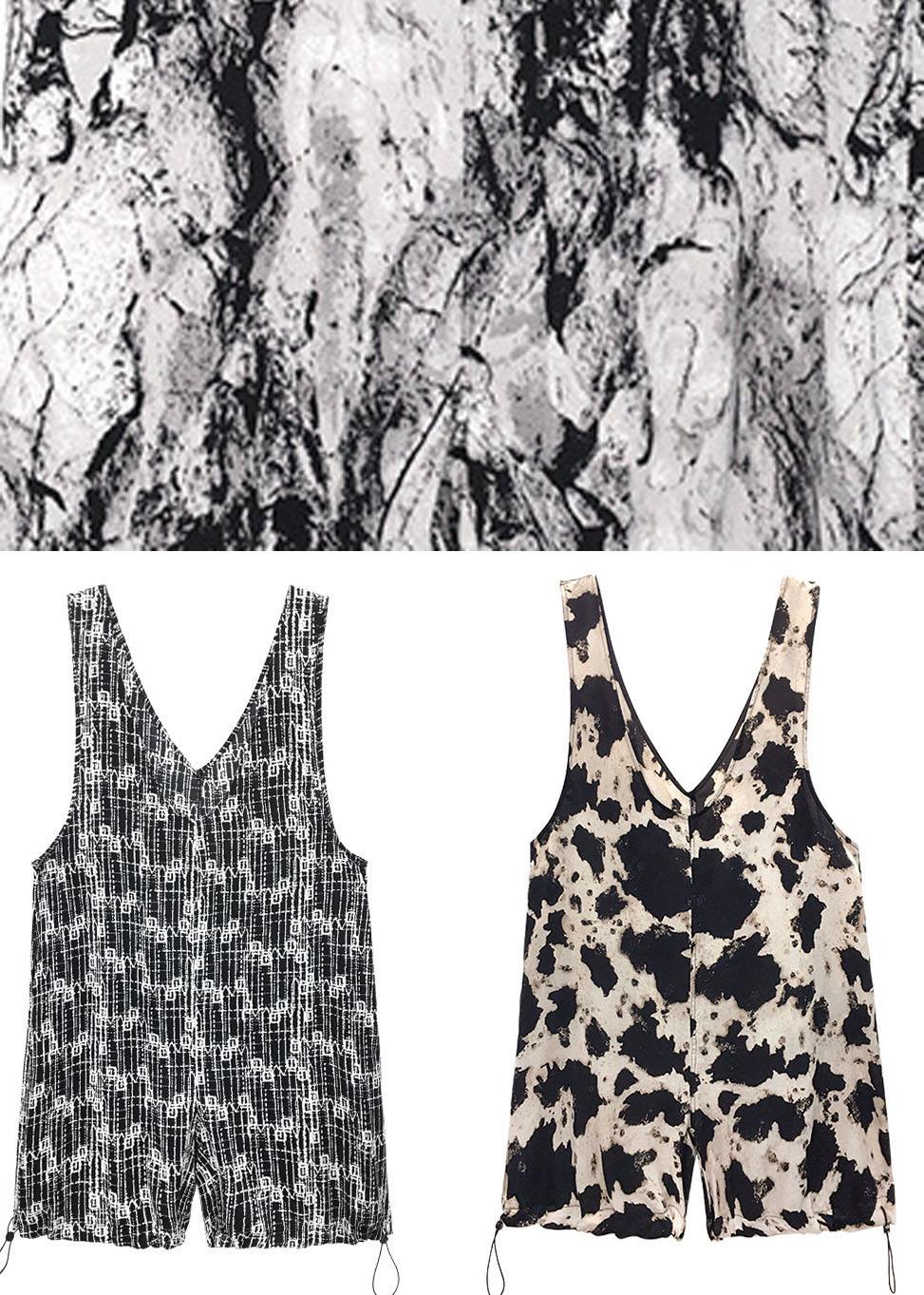 Fitted Grey Print Casualshorts jumpsuit pants