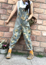 Load image into Gallery viewer, Floral Casual Denim Cotton Jumpsuit Oversized