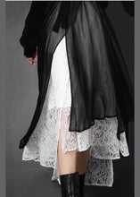 Load image into Gallery viewer, French Black Hollow Out asymmetrical design Summer Skirts