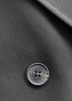 French Black Oversized Double Breast Spandex Trench Coat Fall