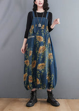 Load image into Gallery viewer, French Blue Print Denim Spaghetti Strap Dresses Spring