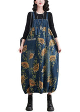 Load image into Gallery viewer, French Blue Print Denim Spaghetti Strap Dresses Spring