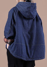 Load image into Gallery viewer, French Denim Blue Clothes For Women Hooded Pockets Oversized Spring Tops
