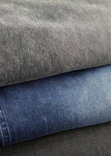 Load image into Gallery viewer, French Denim Blue Pants Plus Size Spring Elastic Waist Pockets Inspiration Women Pants