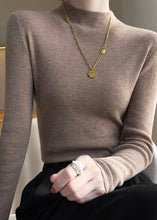 Load image into Gallery viewer, French Green High Neck Slim Fit Wool Knit Sweaters Spring