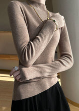 Load image into Gallery viewer, French Green High Neck Slim Fit Wool Knit Sweaters Spring
