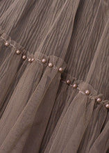 Load image into Gallery viewer, French Grey Nail bead Patchwork asymmetrical design Fall Skirt