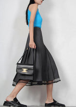 Load image into Gallery viewer, French Grey Zippered Summer Patchwork Lace Skirts