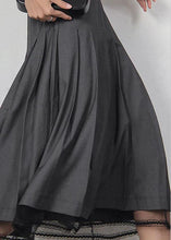Load image into Gallery viewer, French Grey Zippered Summer Patchwork Lace Skirts