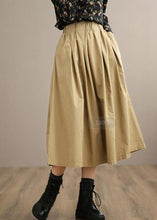 Load image into Gallery viewer, French Khaki Clothes For Women Elastic Waist Art Spring Dresses