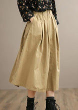 Load image into Gallery viewer, French Khaki Clothes For Women Elastic Waist Art Spring Dresses