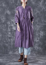 Load image into Gallery viewer, French Purple Cinched Patchwork Hollow Out Silk Party Dress Bracelet Sleeve