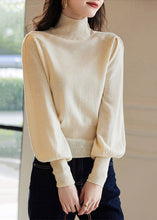 Load image into Gallery viewer, French Red High Neck Warm Cashmere Sweater Winter