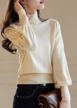 Load image into Gallery viewer, French Red High Neck Warm Cashmere Sweater Winter