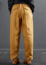 Load image into Gallery viewer, French Spring Wide Leg Pants Unique Yellow Inspiration Elastic Waist Wild Pants