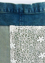 Load image into Gallery viewer, French denim blue cotton quilting dresses sleeveless cotton robes summer Dress