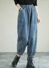 Load image into Gallery viewer, Handmade Blue Patchwork denim Pants Spring
