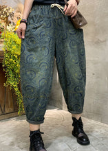Load image into Gallery viewer, Handmade Blue high waist Print denim Pants Spring
