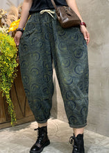 Load image into Gallery viewer, Handmade Blue high waist Print denim Pants Spring