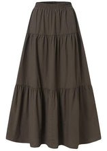 Load image into Gallery viewer, Handmade Casual Retro Patchwork Ruffled Skirt