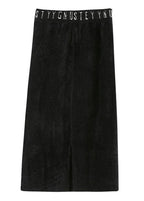 Handmade black quilting dresses alphabet elastic waist Dress