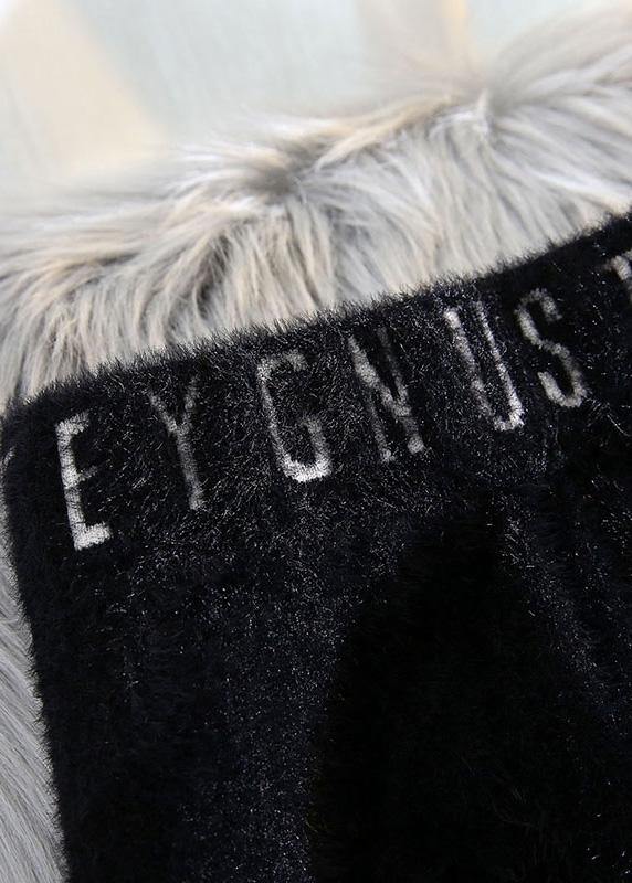 Handmade black quilting dresses alphabet elastic waist Dress