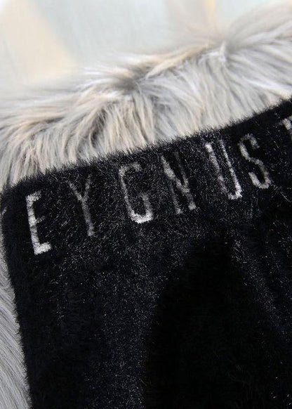 Handmade black quilting dresses alphabet elastic waist Dress