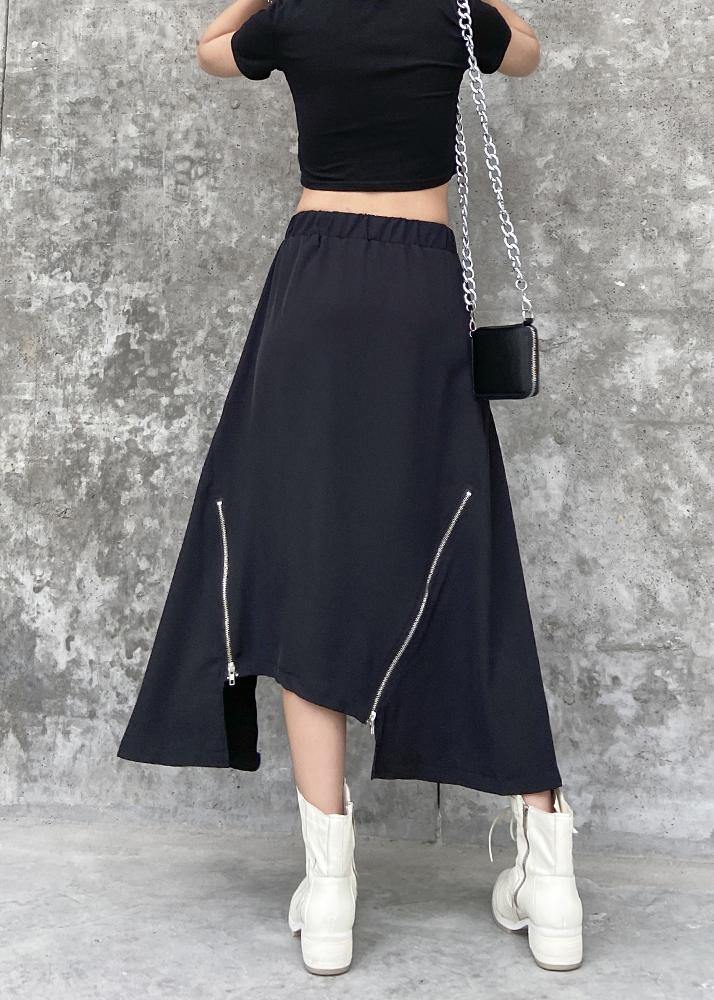 Irregular skirt female summer a-line skirt in the long section of large size elastic waist wild casual skirt