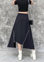 Irregular skirt female summer a-line skirt in the long section of large size elastic waist wild casual skirt