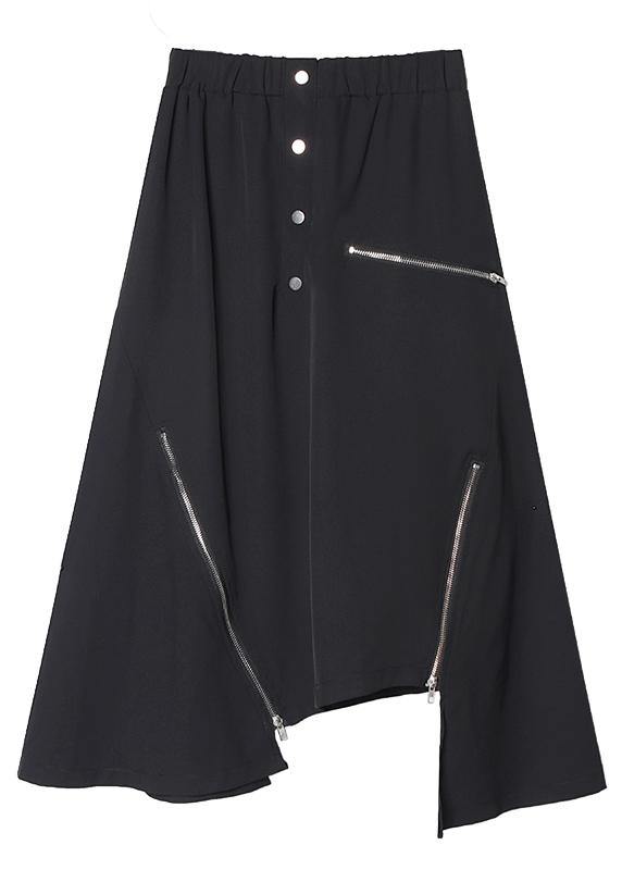 Irregular skirt female summer a-line skirt in the long section of large size elastic waist wild casual skirt